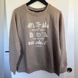 NWT Moosejaw Women's Toasted Marshmallow Crew Neck Sweatshirt Size Medium